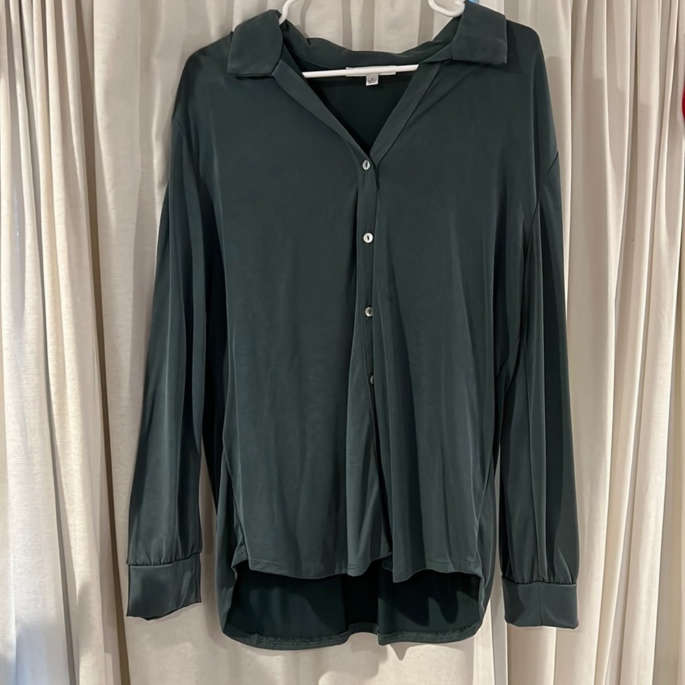 Women’s Green Button Up
